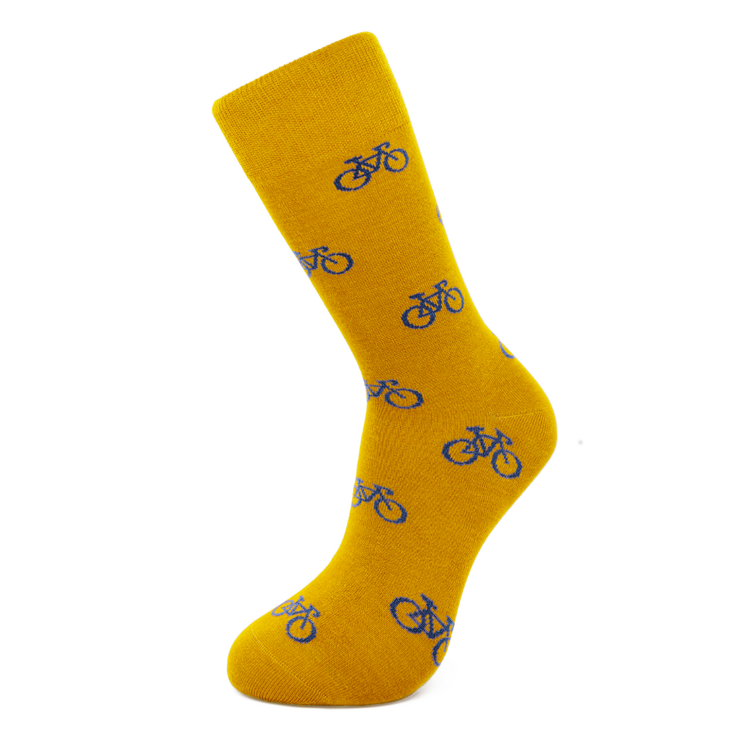 Mustard and Blue Bicycles