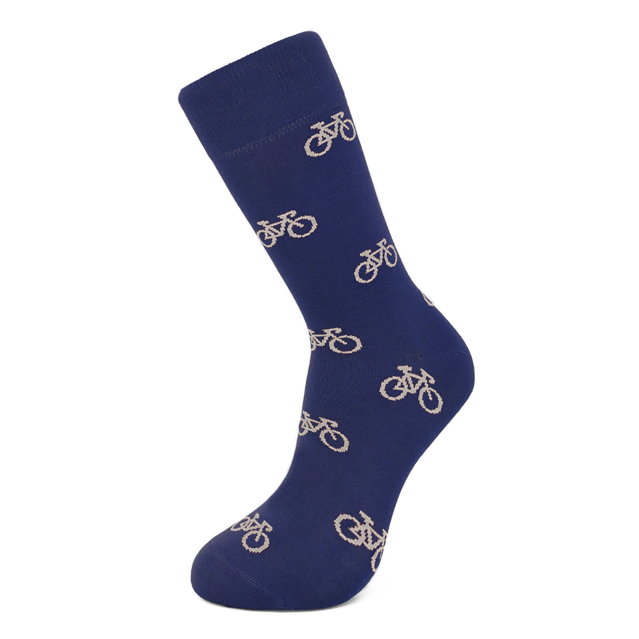 Navy Blue and White Bicycles