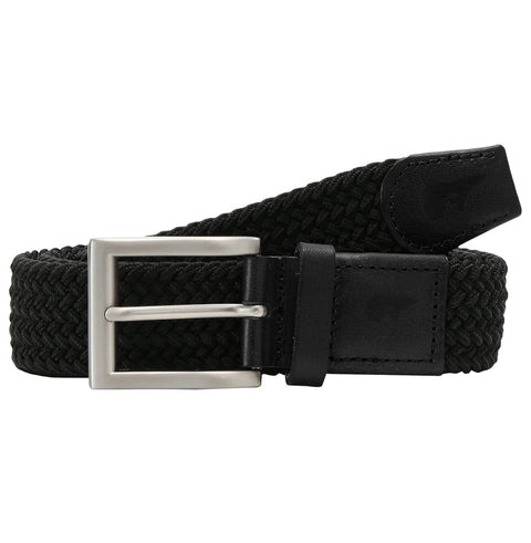 Black Rope Belt, Black Belt with Real Leather, Hypoallergenic